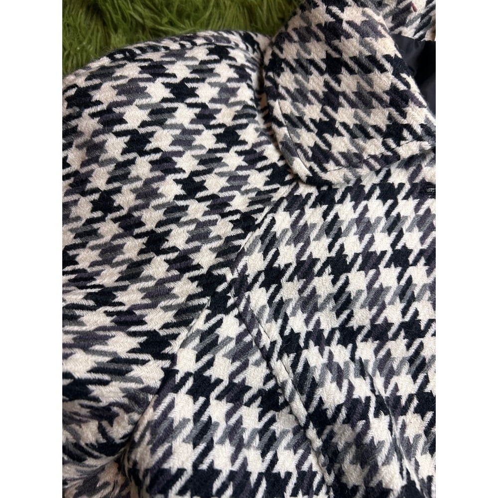 Kim Rogers Jacket Women 8P Black White Houndstooth Button Front Blazer Petite - Picture 10 of 12
